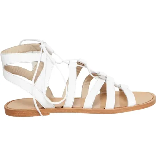 Weiße Leder Gladiator Sandalen - Anaki - Modalova