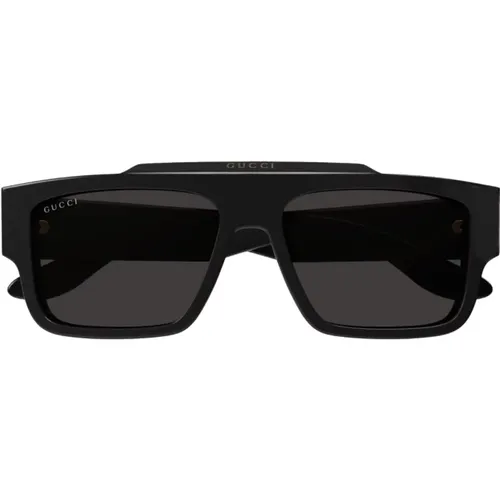 Herren quadratische Acetat-Sonnenbrille , Herren, Größe: 56 MM - Gucci - Modalova