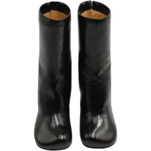 Leather Bloc Boots - Pre-owned , female, Sizes: 4 UK - Bottega Veneta Vintage - Modalova