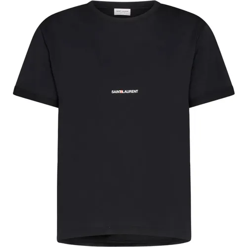 Schwarze T-Shirts und Polos mit Logo,T-Shirts - Saint Laurent - Modalova