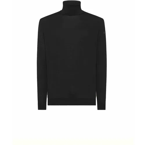 Schwarzer Pullover mit Essentiellem Design , Herren, Größe: L - RRD - Modalova