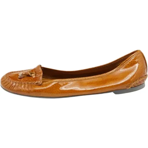 Pre-owned Leather flats , female, Sizes: 7 UK - Sergio Rossi Pre-owned - Modalova