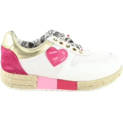 Pre-owned Fabric sneakers , female, Sizes: 4 UK - Moschino Pre-Owned - Modalova