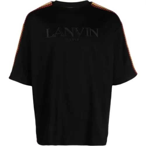 Schwarze Oversized T-Shirts und Polos , Herren, Größe: S - Lanvin - Modalova