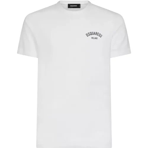 Logo Print Crew Neck T-shirt , male, Sizes: XL, M - Dsquared2 - Modalova