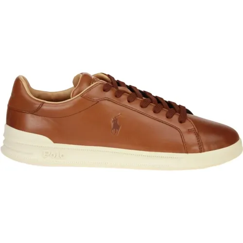 Cognac Leder Herrenschuh , Herren, Größe: 43 EU - Ralph Lauren - Modalova