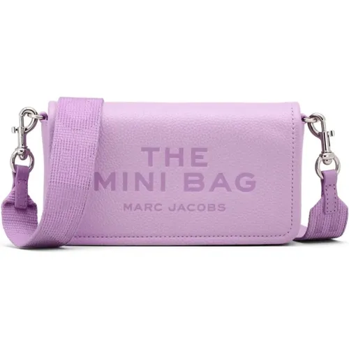 Mini Bag Lilac Leather Magnetic Closure , female, Sizes: ONE SIZE - Marc Jacobs - Modalova
