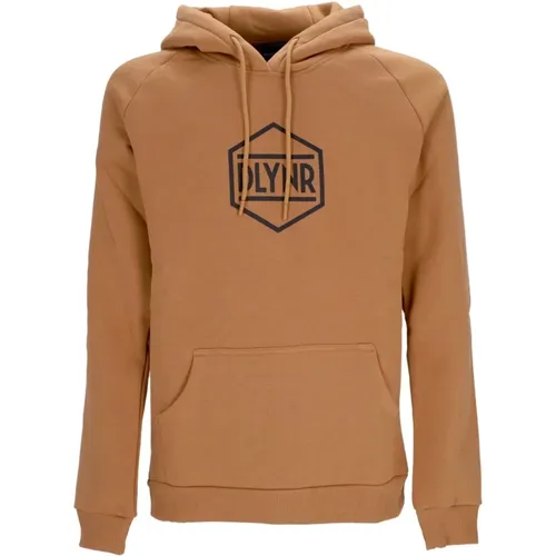 Khaki Logo Hoodie mit Kängurutasche - Dolly Noire - Modalova