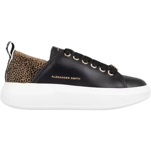 Schwarz Sand Sportliche Eleganz Sneakers , Damen, Größe: 37 EU - Alexander Smith - Modalova