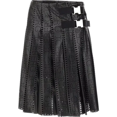 Eco-Leather Pleated Skirt , female, Sizes: S, XS - Iceberg - Modalova