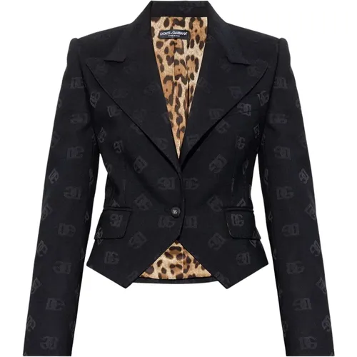 Monogram Cropped Blazer - Dolce & Gabbana - Modalova