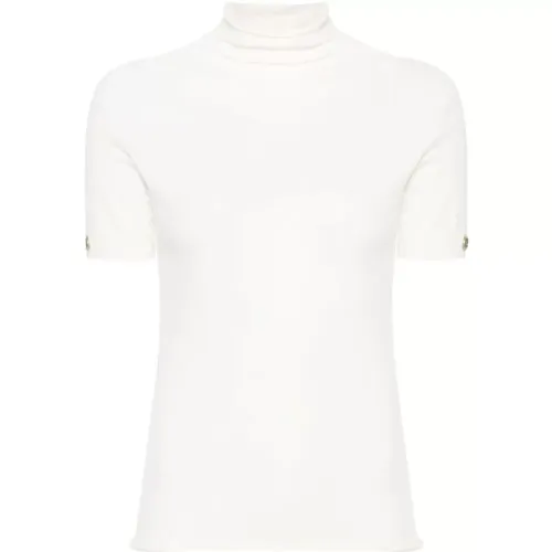 Oval T` Mock-Neck Sweater , female, Sizes: XS, XL - Twinset - Modalova