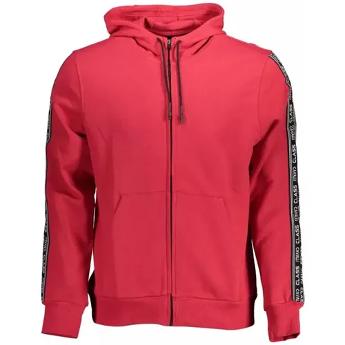 Stilvolles Rosa Kapuzen-Sweatshirt mit Kontrastdetails - Cavalli Class - Modalova