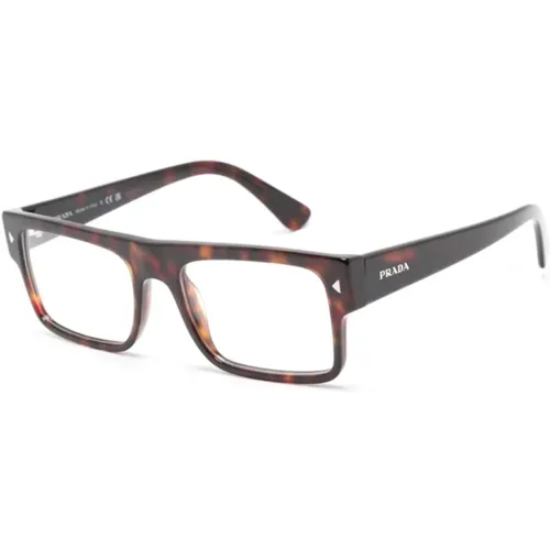 Havana Optical Frame , male, Sizes: 57 MM - Prada - Modalova