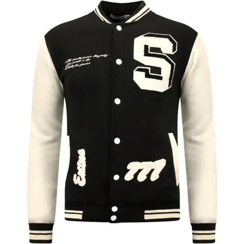 Baseball Jacket Men Vintage - 7798 , male, Sizes: L, M - Enos - Modalova