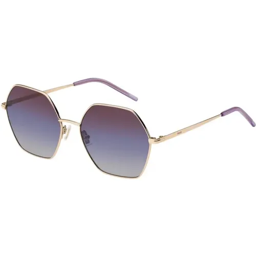 Gold Copper Burgundy Shaded Sunglasses , unisex, Sizes: 57 MM - Hugo Boss - Modalova