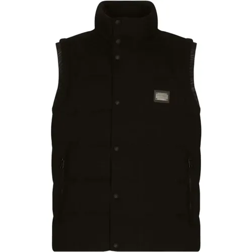 Padded Logo Vest , male, Sizes: 2XL, L, XL - Dolce & Gabbana - Modalova