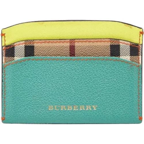 Pre-owned Coated canvas wallets , female, Sizes: ONE SIZE - Burberry Vintage - Modalova