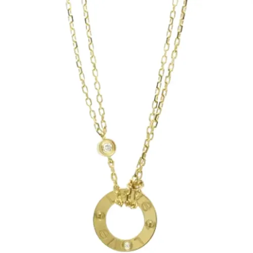 Pre-owned Gold necklaces , female, Sizes: ONE SIZE - Cartier Vintage - Modalova