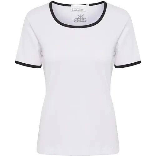 Slim Tee Top in Bright , Damen, Größe: S - Karen by Simonsen - Modalova