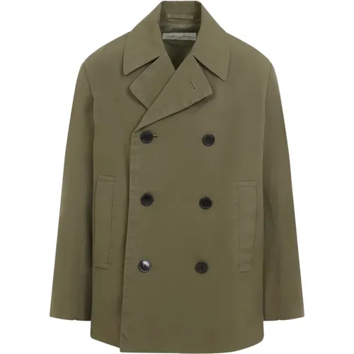 Khaki Short Coat Razel Model , male, Sizes: L - Dries Van Noten - Modalova