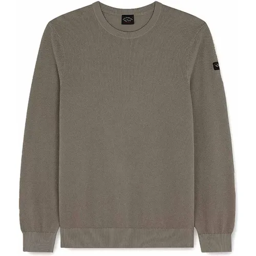 Mens Ecru Colored Sweater , male, Sizes: XL, 2XL, L - PAUL & SHARK - Modalova