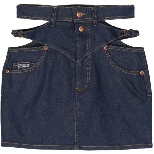 Denim Skirts , Damen, Größe: 2XS - Versace Jeans Couture - Modalova