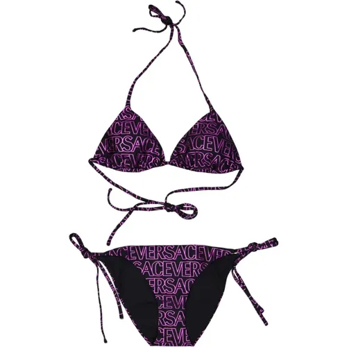 Verstellbares Bikini-Oberteil im Dreiecksstil - Versace - Modalova