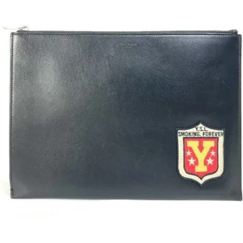 Pre-owned Leather clutches , female, Sizes: ONE SIZE - Yves Saint Laurent Vintage - Modalova