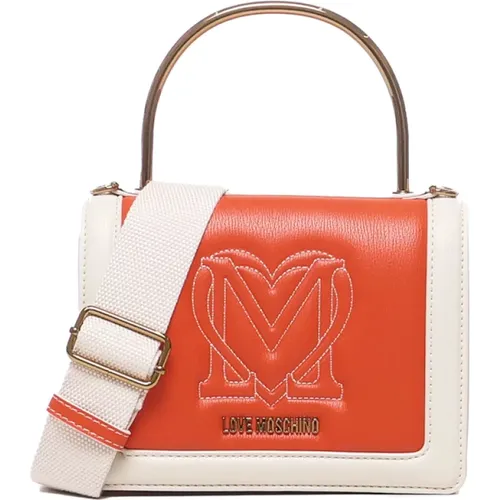 Monogram Mini Handle Shoulder Bag , female, Sizes: ONE SIZE - Love Moschino - Modalova