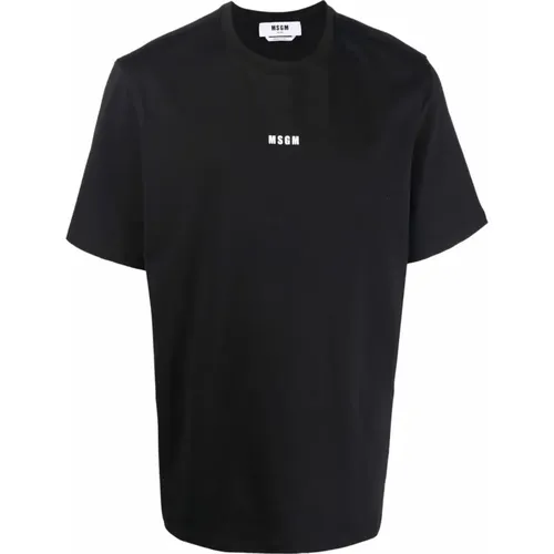 Schwarze T-Shirts und Polos , Herren, Größe: M - MSGM - Modalova