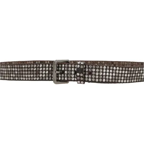 Studded Leather Belt , male, Sizes: 95 CM - HTC - Modalova