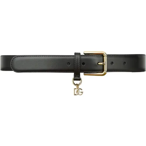 Leather Logo Belt Accessories , female, Sizes: 85 CM, 80 CM, 90 CM, 75 CM - Dolce & Gabbana - Modalova