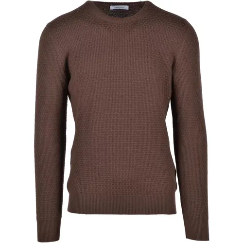 Leinen Baumwolle Strickpullover , Herren, Größe: 3XL - Gran Sasso - Modalova