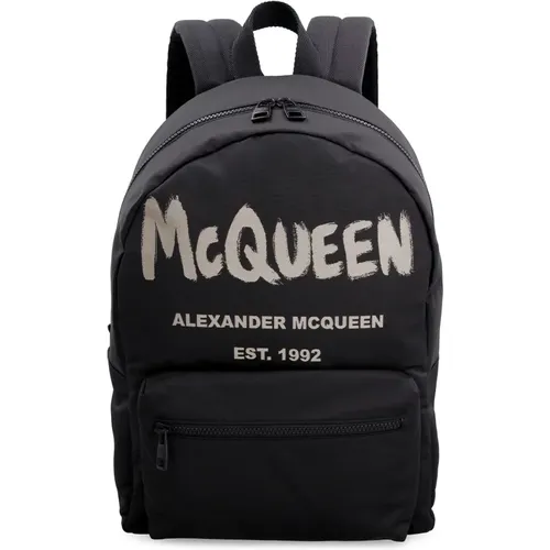 Graffiti Logo Detail Rucksack - alexander mcqueen - Modalova