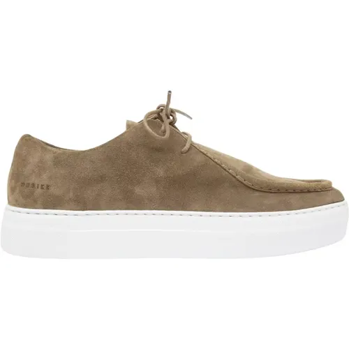 Taupe Wildleder Stylische Sneakers , Herren, Größe: 41 EU - Nubikk - Modalova