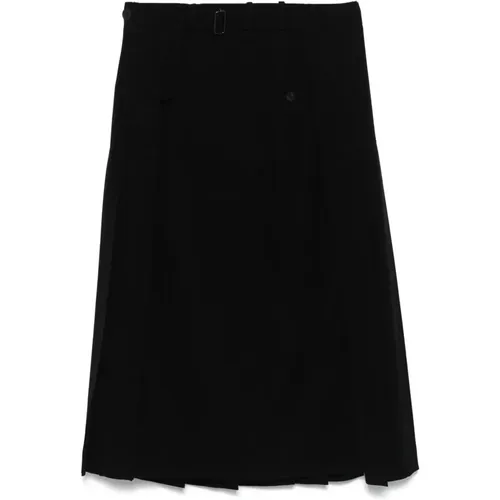 Pleated Midi Skirt , male, Sizes: L - Yohji Yamamoto - Modalova