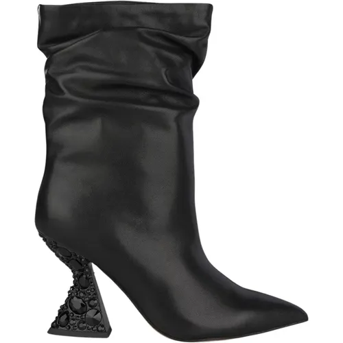 Pointed Toe Leather Ankle Boots , female, Sizes: 2 UK, 8 UK, 7 UK, 5 UK, 3 UK, 6 UK, 4 UK - Alma en Pena - Modalova