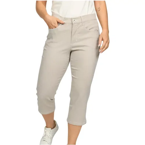 Gestreifte Cropped Hose Sand Stripe , Damen, Größe: 2XL - 2-Biz - Modalova