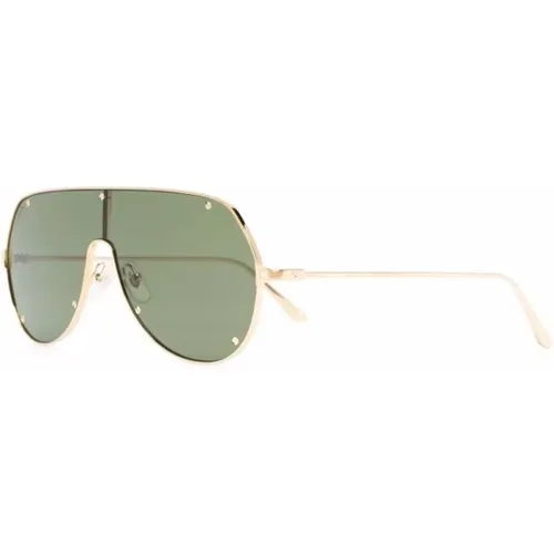 Gold Sunglasses with Accessories , male, Sizes: ONE SIZE - Cartier - Modalova