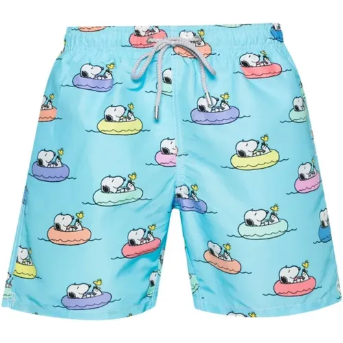 Snoopy Print Swim Shorts , male, Sizes: S - MC2 Saint Barth - Modalova