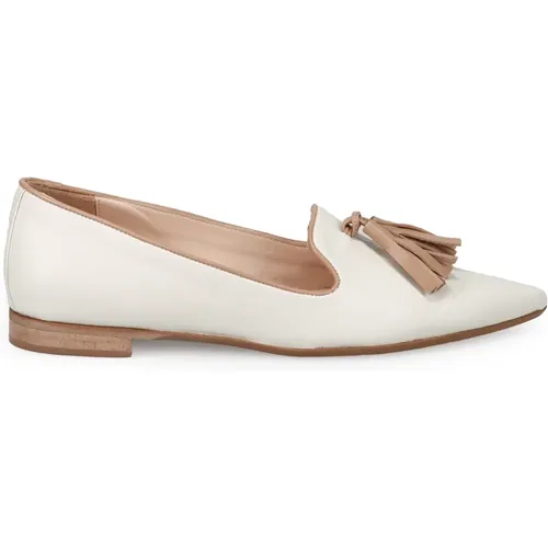 Elegant Cream Flat Shoes , female, Sizes: 6 UK, 4 UK, 3 UK - Sangiorgio - Modalova