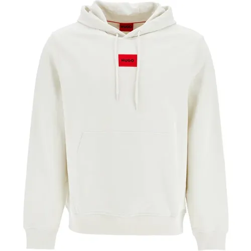 Bestickter Logo-Patch-Hoodie , Herren, Größe: S - Hugo Boss - Modalova