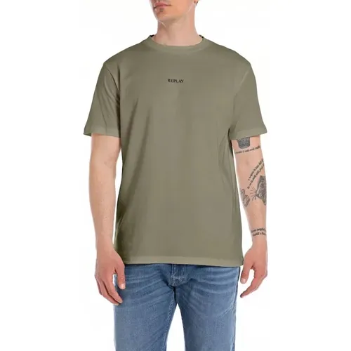 T-Shirts , male, Sizes: S, L, 3XL, 2XL, XL, M - Replay - Modalova