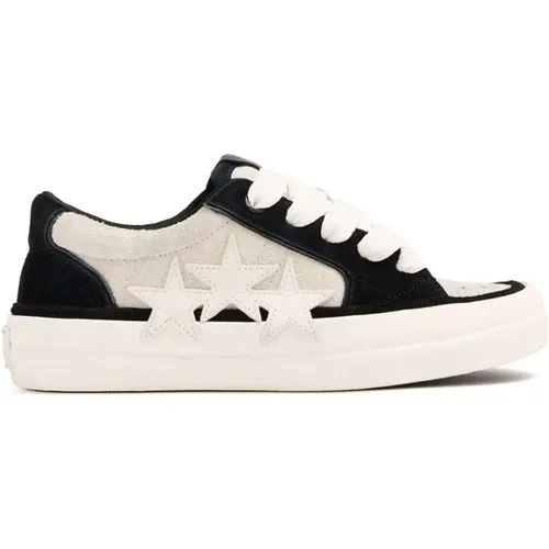 Schwarze/Weiße Stern-Patch Sneakers , Damen, Größe: 38 EU - Amiri - Modalova