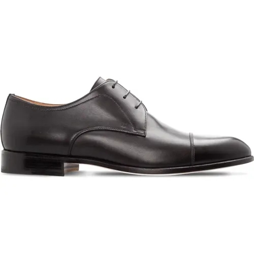 Schwarze Derby-Schuhe aus Kalbsleder , Herren, Größe: 41 EU - Moreschi - Modalova