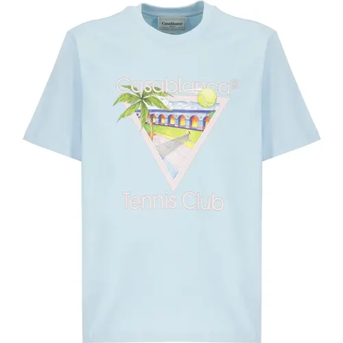 Mens Tennis Club Logo T-shirt , male, Sizes: XL, 2XL - Casablanca - Modalova