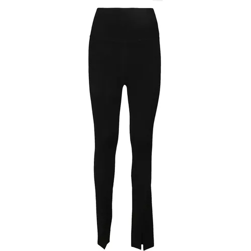 Split Front Leggings, , High-Quality Fabric , female, Sizes: 2XS - Victoria Beckham - Modalova