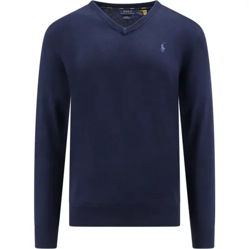 Knitwear with V-Neckline , male, Sizes: L, M, XL, S, 2XL - Ralph Lauren - Modalova