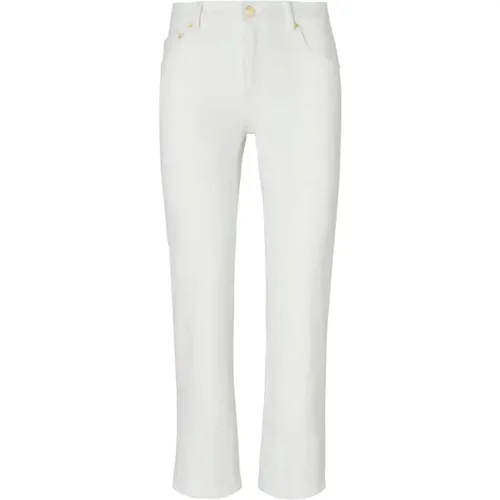 Weiße Flared Denim Jeans , Damen, Größe: W26 - TORY BURCH - Modalova